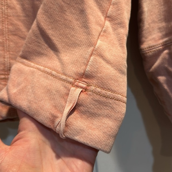 Anthropologie Maeve Jeannie Pink Pieced French Terry Pullover Sweatshirt M - Picture 7 of 8